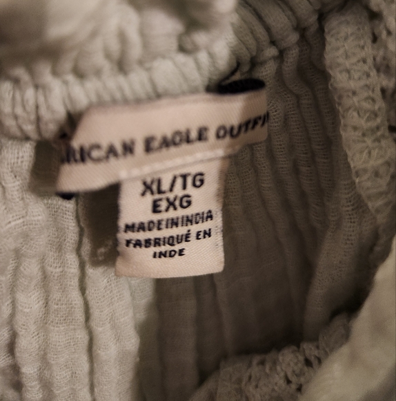 American Eagle  Mint Green Lace Trimmed    Shorts Set L-XL - Picture 3 of 8